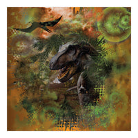 Dinosaur Jurassic T-Rex Collage (Print Only)