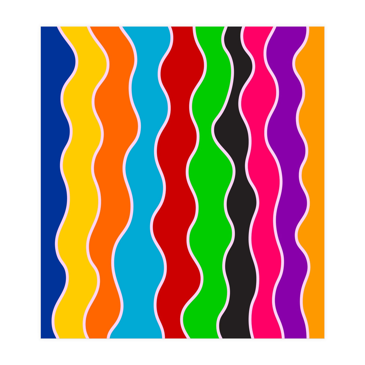 Retro Wavy Pattern (Print Only)