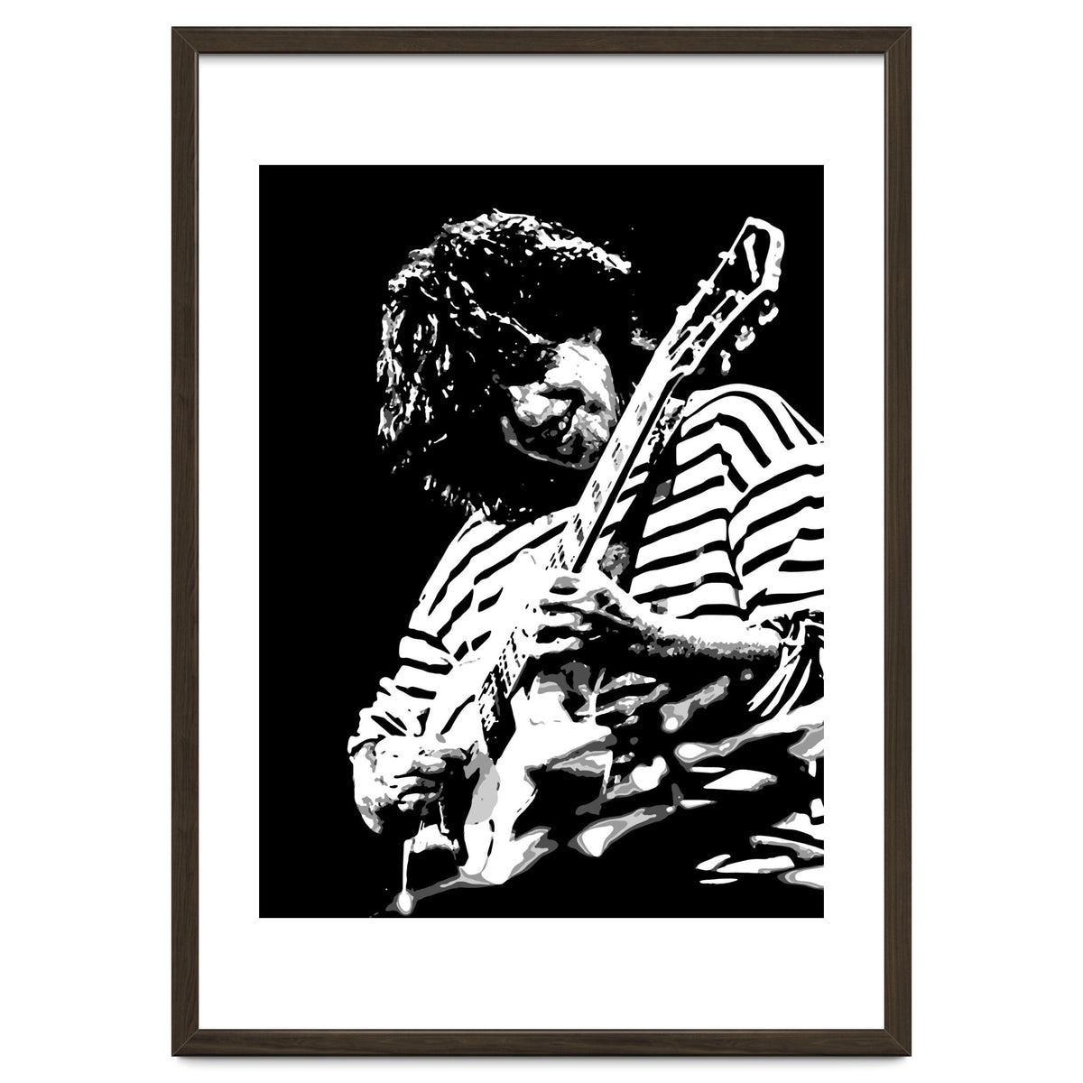 Pat Metheny American Jazz Guitarist Legend in Monochrome 3
