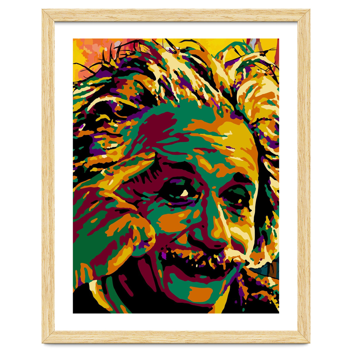 Albert Einstein Colorful Abstract 2