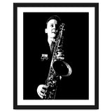 Stan Getz American Jazz Saxophonist in Grayscale thumbnail