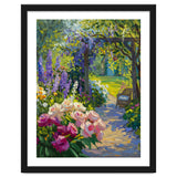Serene Summer Garden Path Oil Painting thumbnail