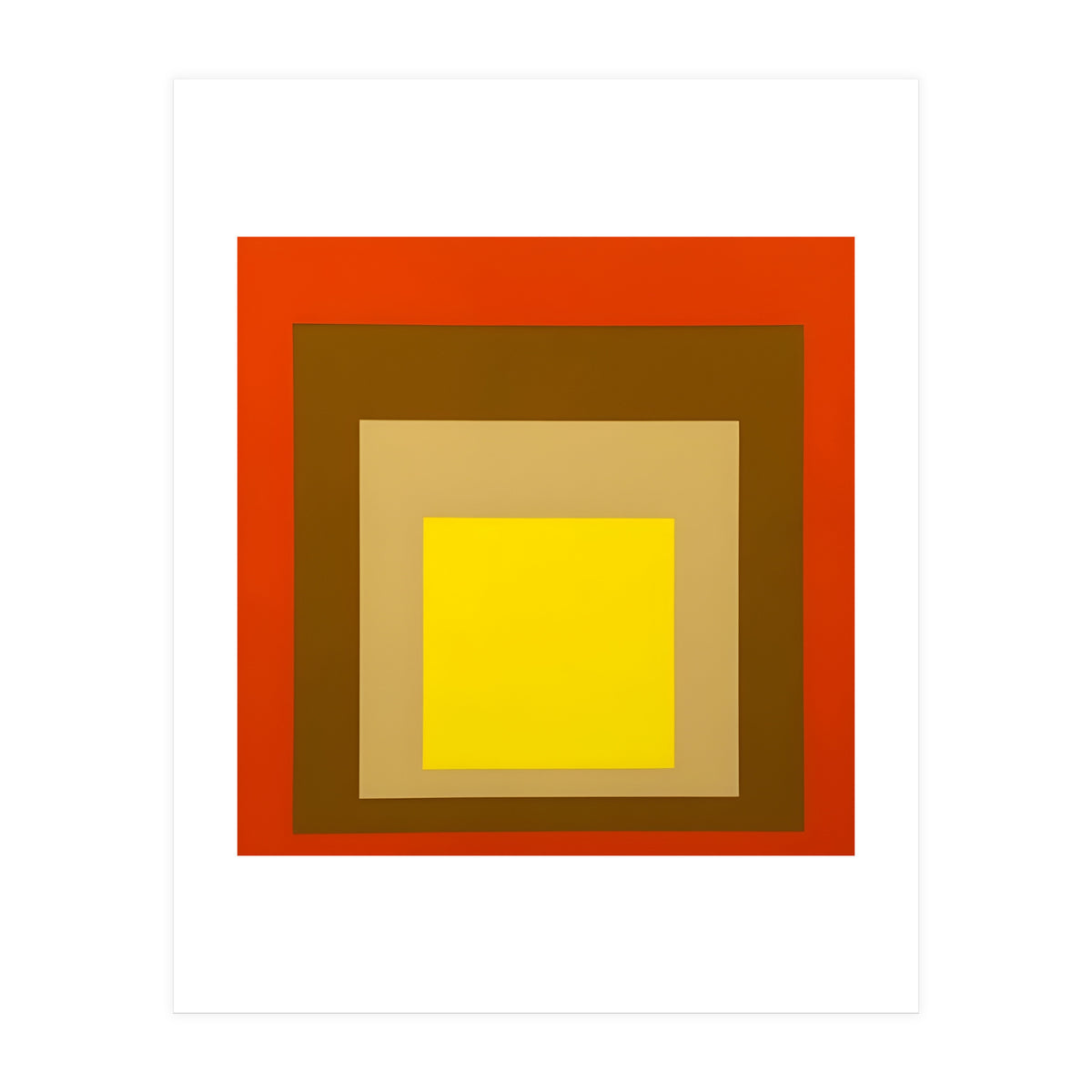 Josef Albers - Red, Brown, Golden (Print Only)