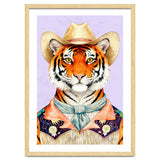 Tiger Portrait in Hat Wild Cowboy Fashion thumbnail