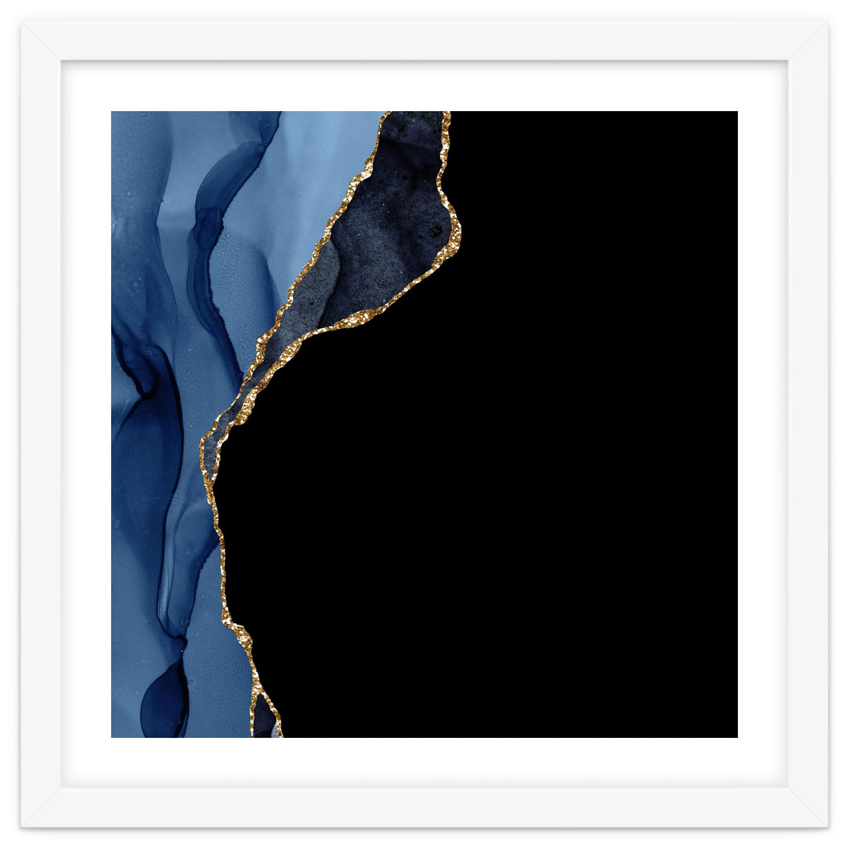 Navy & Gold Agate Texture 09