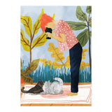 Saturday Afternoon | Cat Mom Pets Photography | Animals Kitten Picnic Watercolor Painting (Print Only) thumbnail