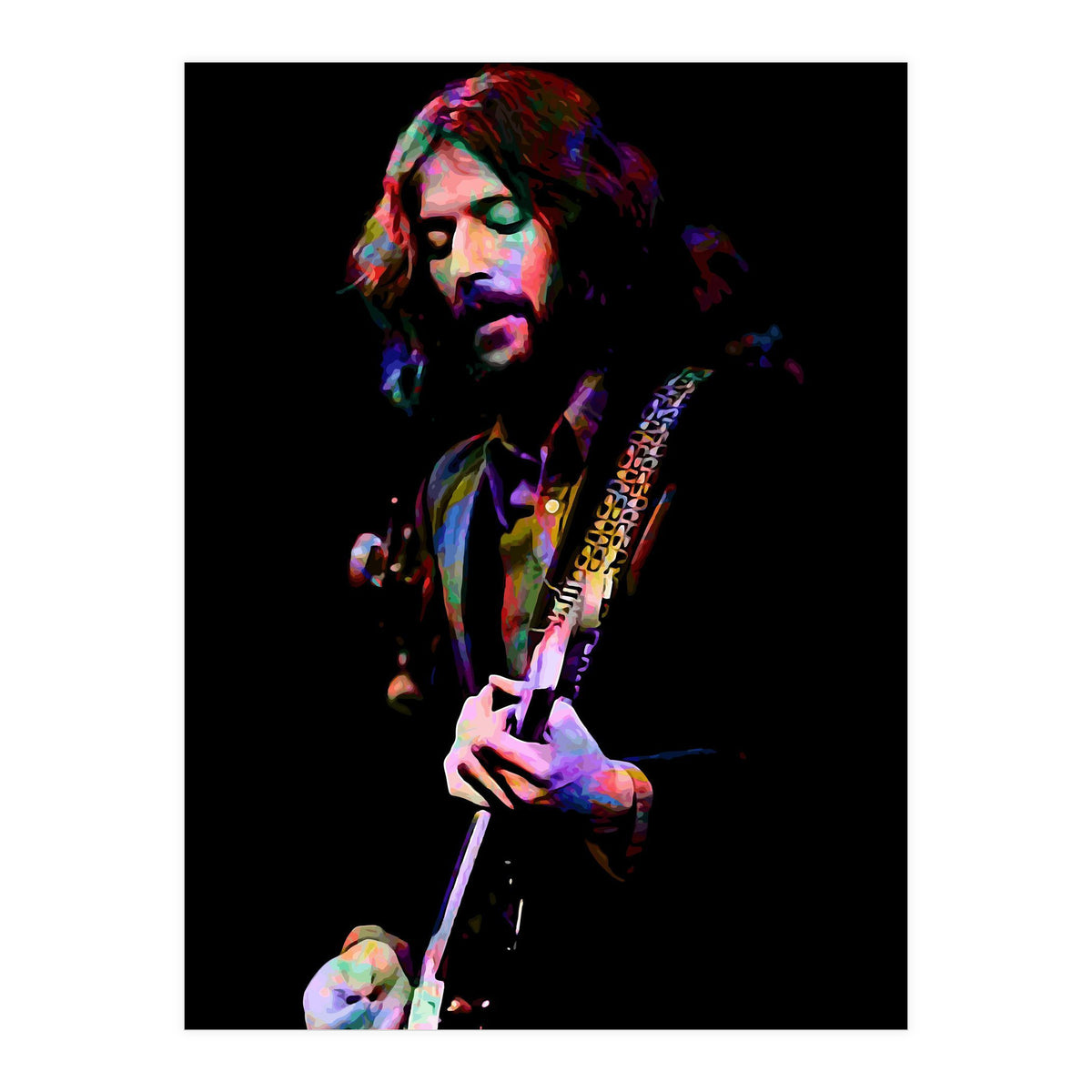 Eric Clapton Rock and Blues Guitarist Legend v3 (Print Only)