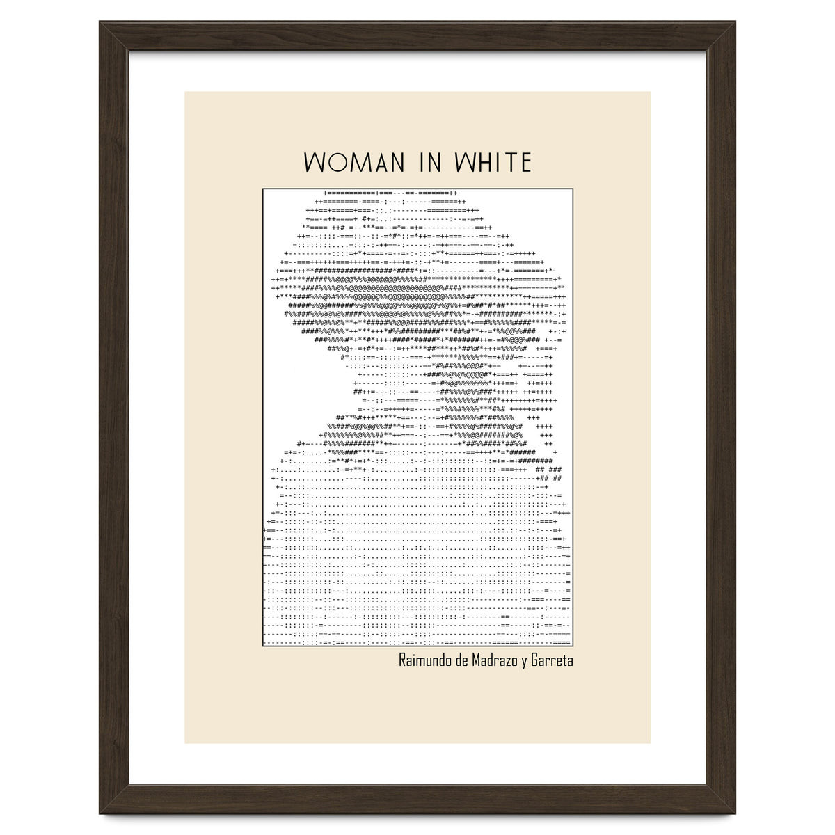 Woman In White – Raimundo De Madrazo Y Garreta (ascii Art)
