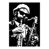 Rahsaan Roland Kirk American Jazz Multi-Instrumentalist in Grayscale 2 (Print Only) thumbnail