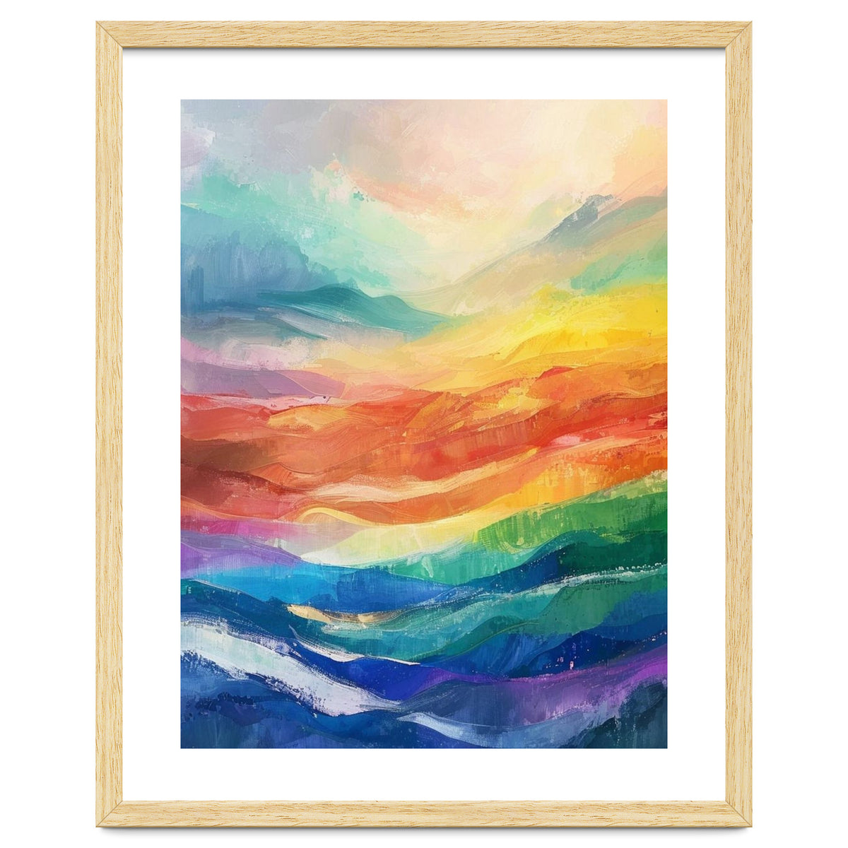 Vibrant Impasto Abstract Landscape Painting