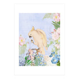 White Cockatoo In Flower Jungle  (Print Only) thumbnail