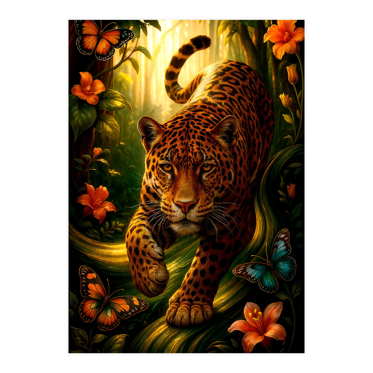 Leopard in Retro Contemporary Aesthetics (Print Only)
