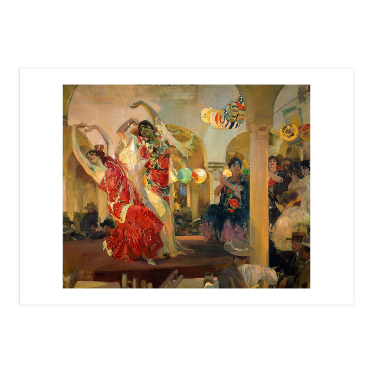 Spanish school. Joaquin Sorolla (1863-1923). Spanish school. Women dancing flamenco at the café N... (Print Only)