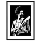 Stanley Clarke American Bassist in Grayscale thumbnail