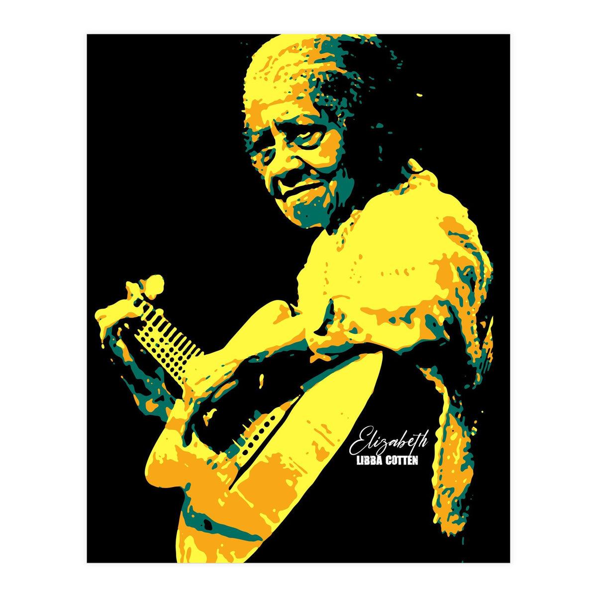 Elizabeth Cotten American Folk and Blues Musician Legend (Print Only)