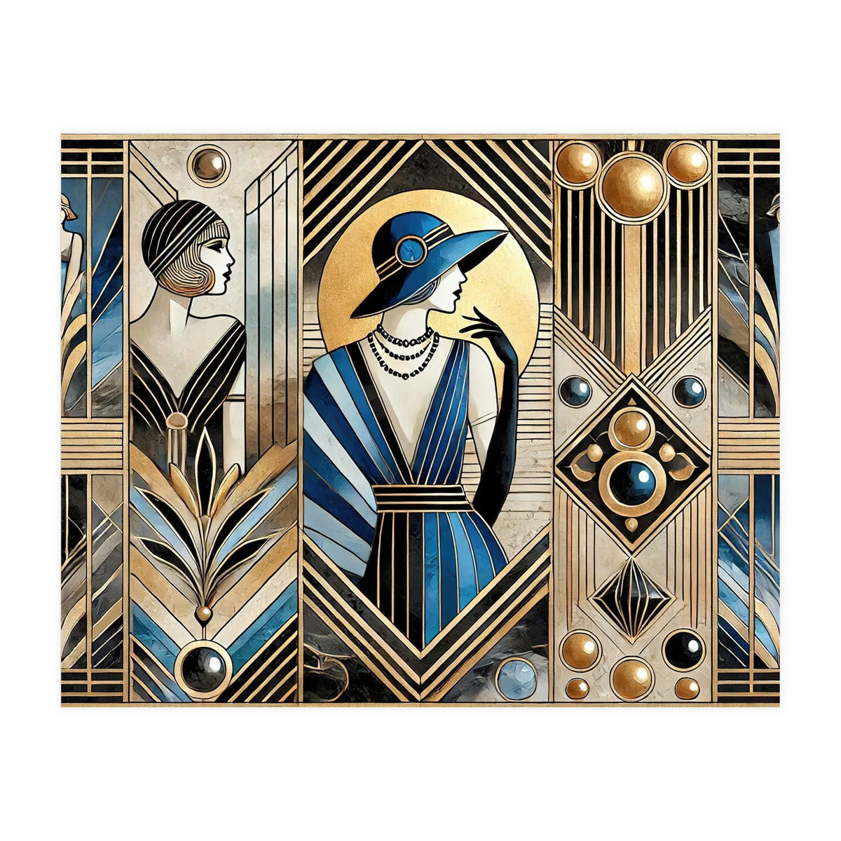 Jazz Age Sophistication In Art Deco (Print Only)