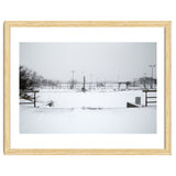 Baseball field covered in snow thumbnail