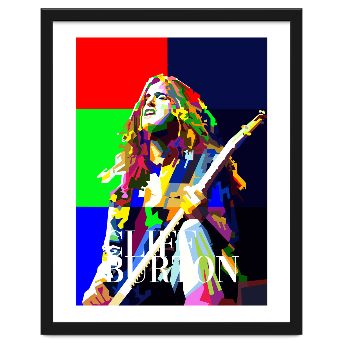 Cliff Burton Heavy Metal Bass Pop Art WPAP