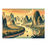 Vintage China, Guilin Karst Mountains Poster (Print Only) thumbnail