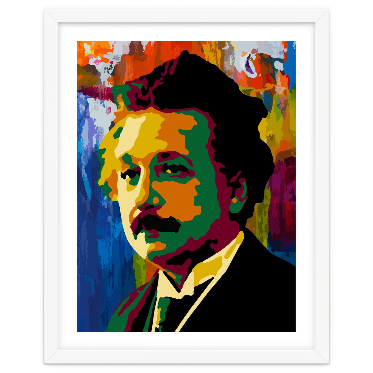 Albert Einstein Colorful Abstract
