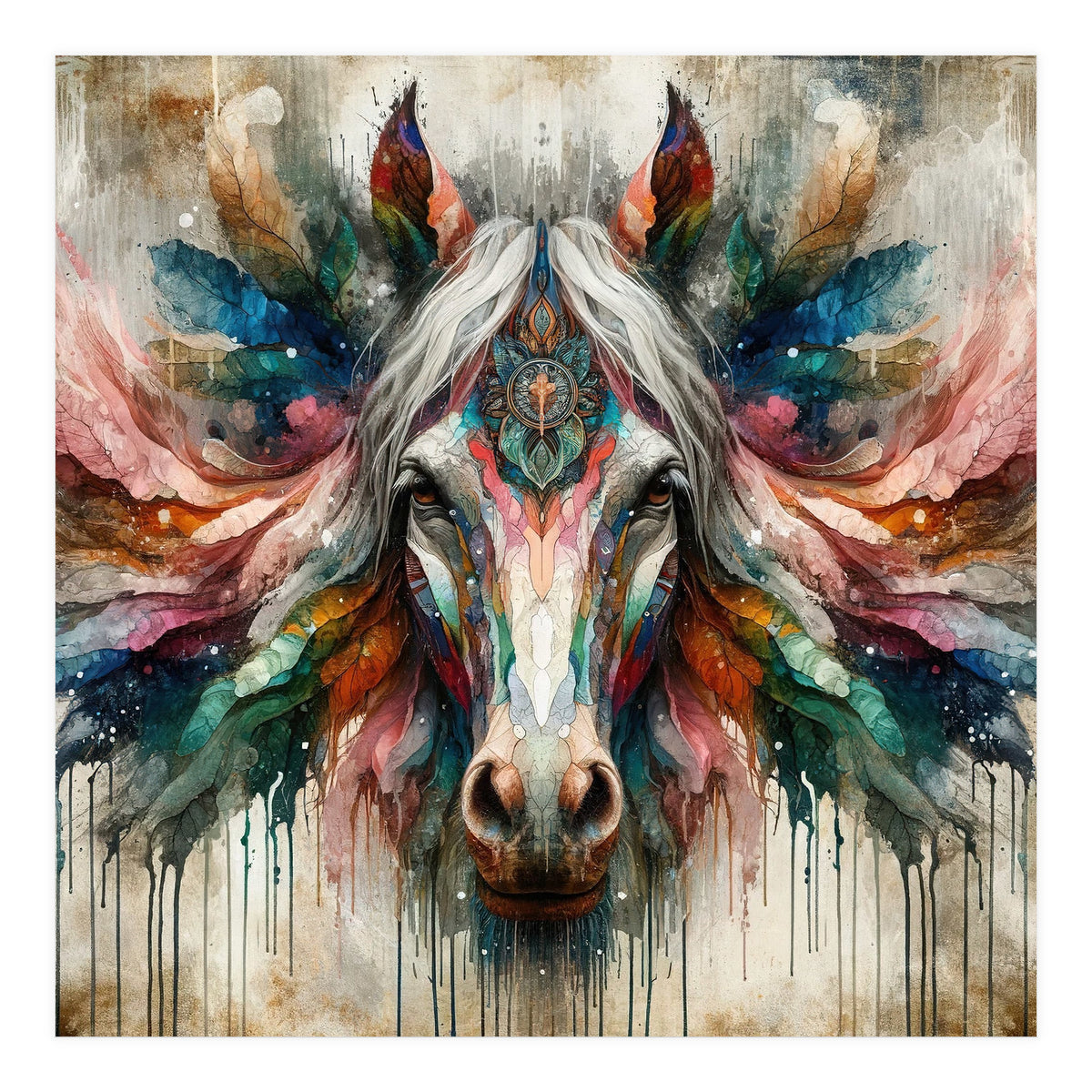 Ornate Horse Portrait (Print Only)