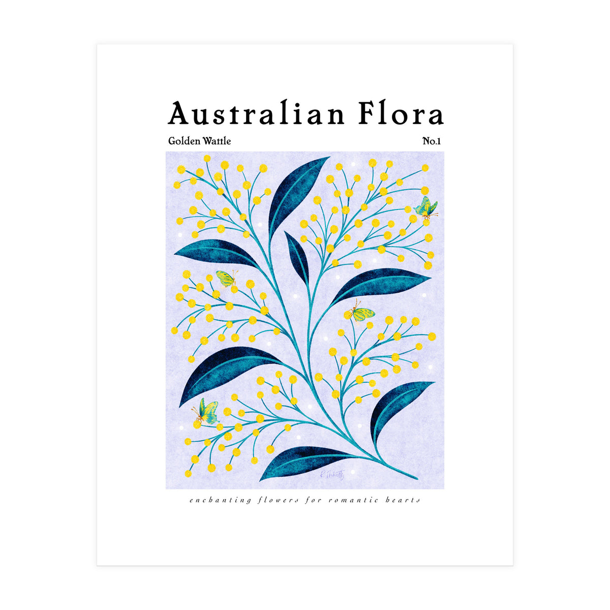 Australian Flora: Golden Wattle (Print Only)