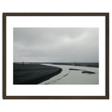 River passing through a black volcanic road - Iceland thumbnail