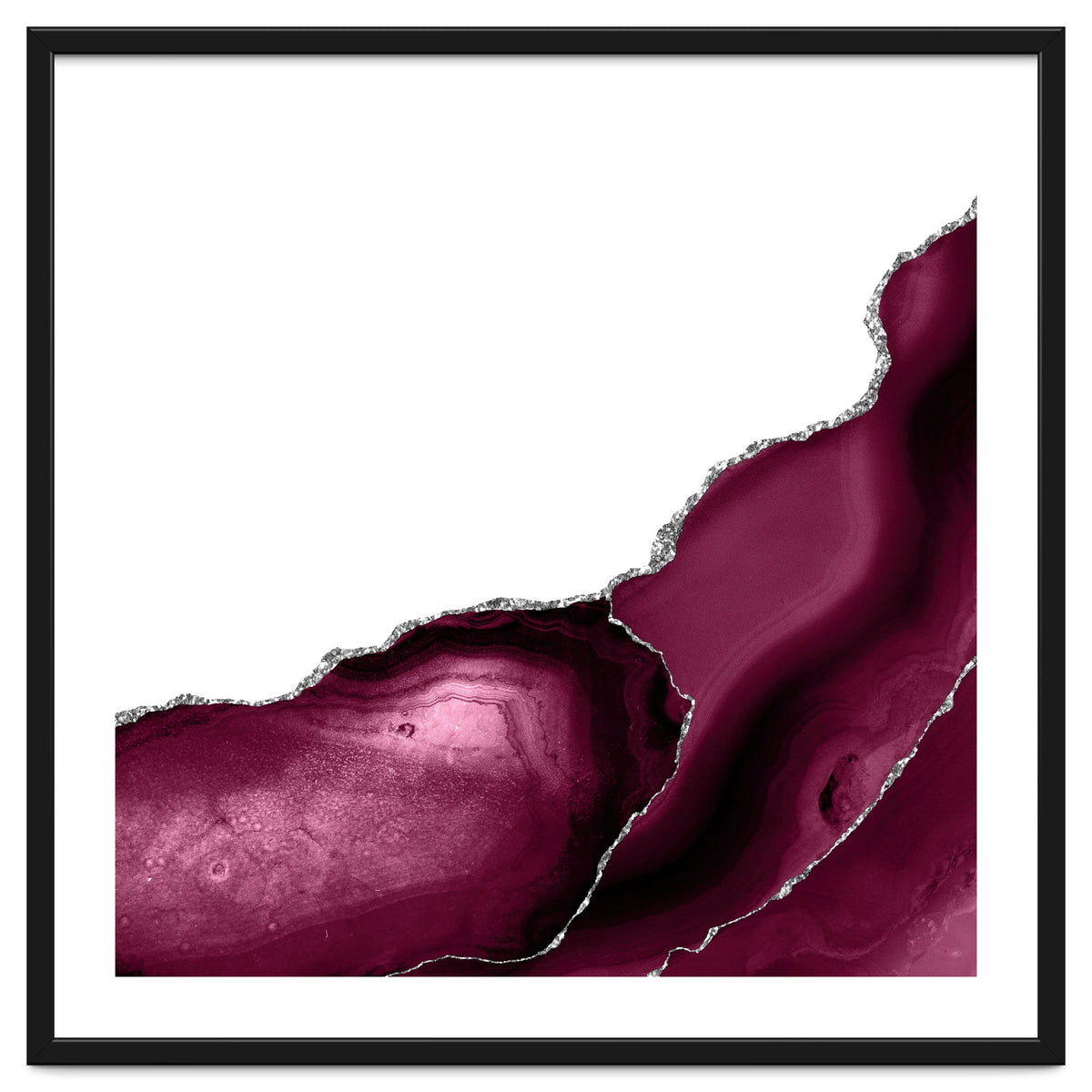 Burgundy & Silver Agate Texture 12
