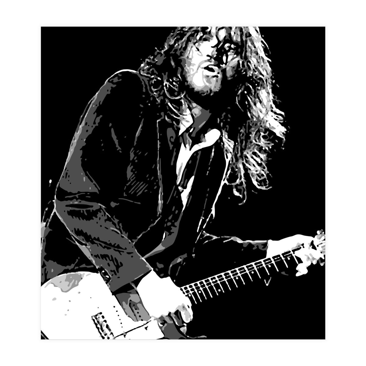John Frusciante American Musician Legend in Monochrome (Print Only)