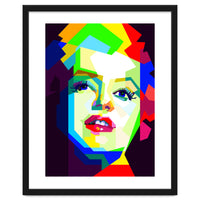 Marilyn Monroe Colorful Illustration Pop Art WPAP