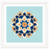 Mandala flower - orange and blue thumbnail