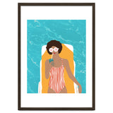 Chilling In The Moment, Eclectic Bohemian Black Woman Of Color, Swimming Pool Afro Fashion Vacation Enjoy Summer thumbnail