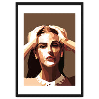 Monica Bellucci Actress Retro Art Illustration