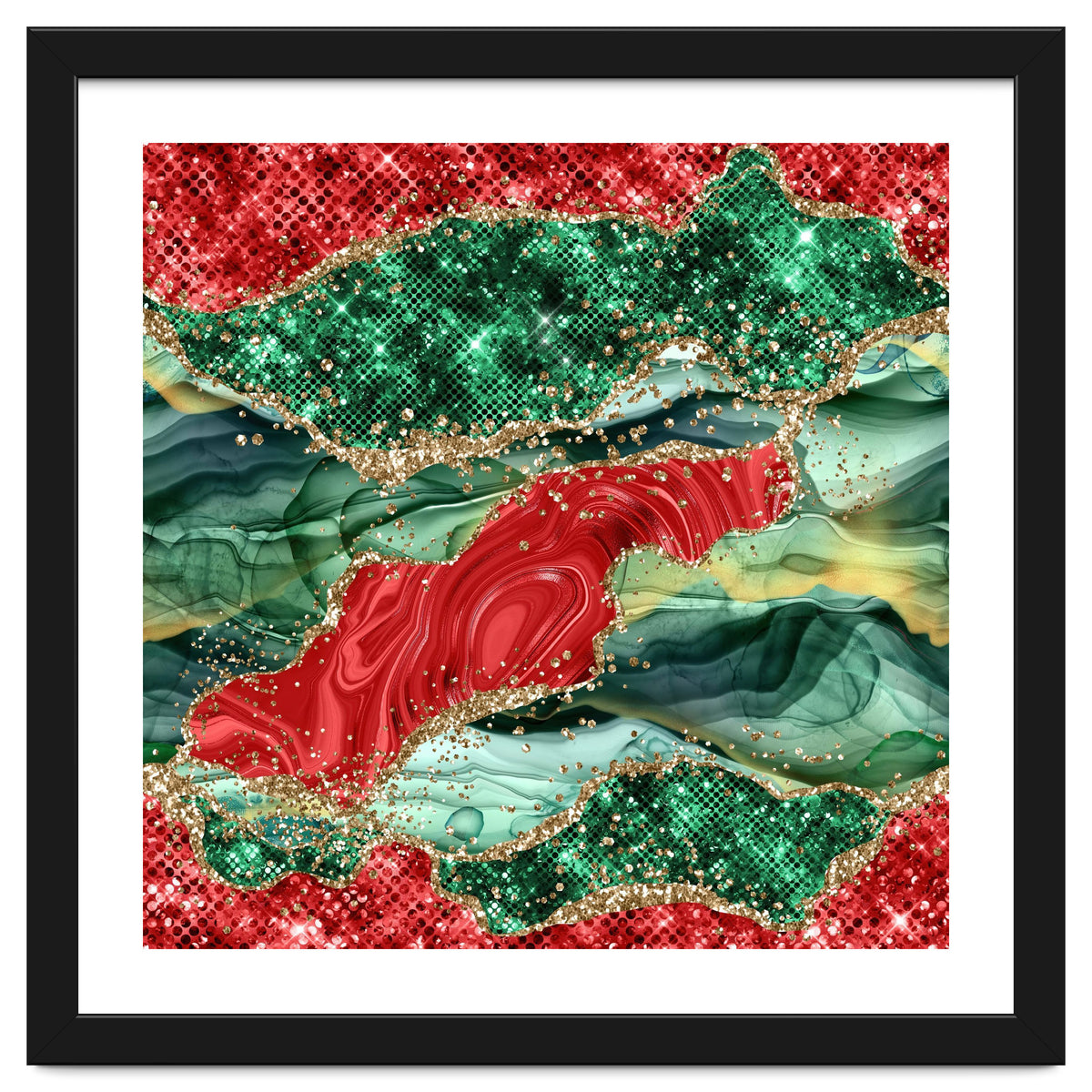 Christmas Glitter Agate Texture 03