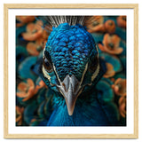 Close Up Portrait Of A Peacock Head thumbnail