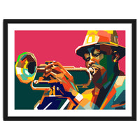 Jazz Trumpet Musician Pop Art Wpap