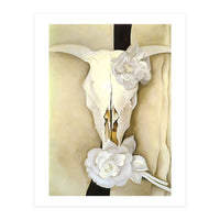 Georgia O’Keeffe – Cow’s Skull with Calico Roses (1931) | Iconic Southwestern Still Life with Desert Symbolism (Print Only)