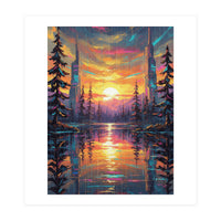 A Cybernetic Sunset Reflecting the Symbiosis (Print Only)