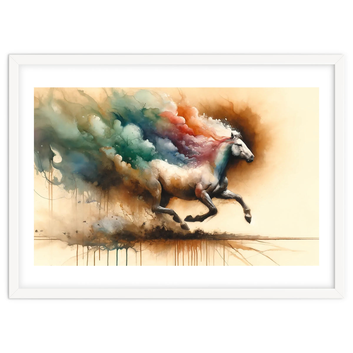 Galloping Horse Color Burst