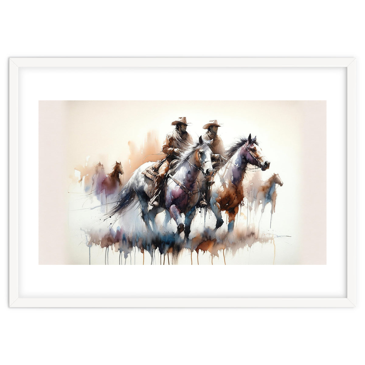 Cowboy Riders On Horses
