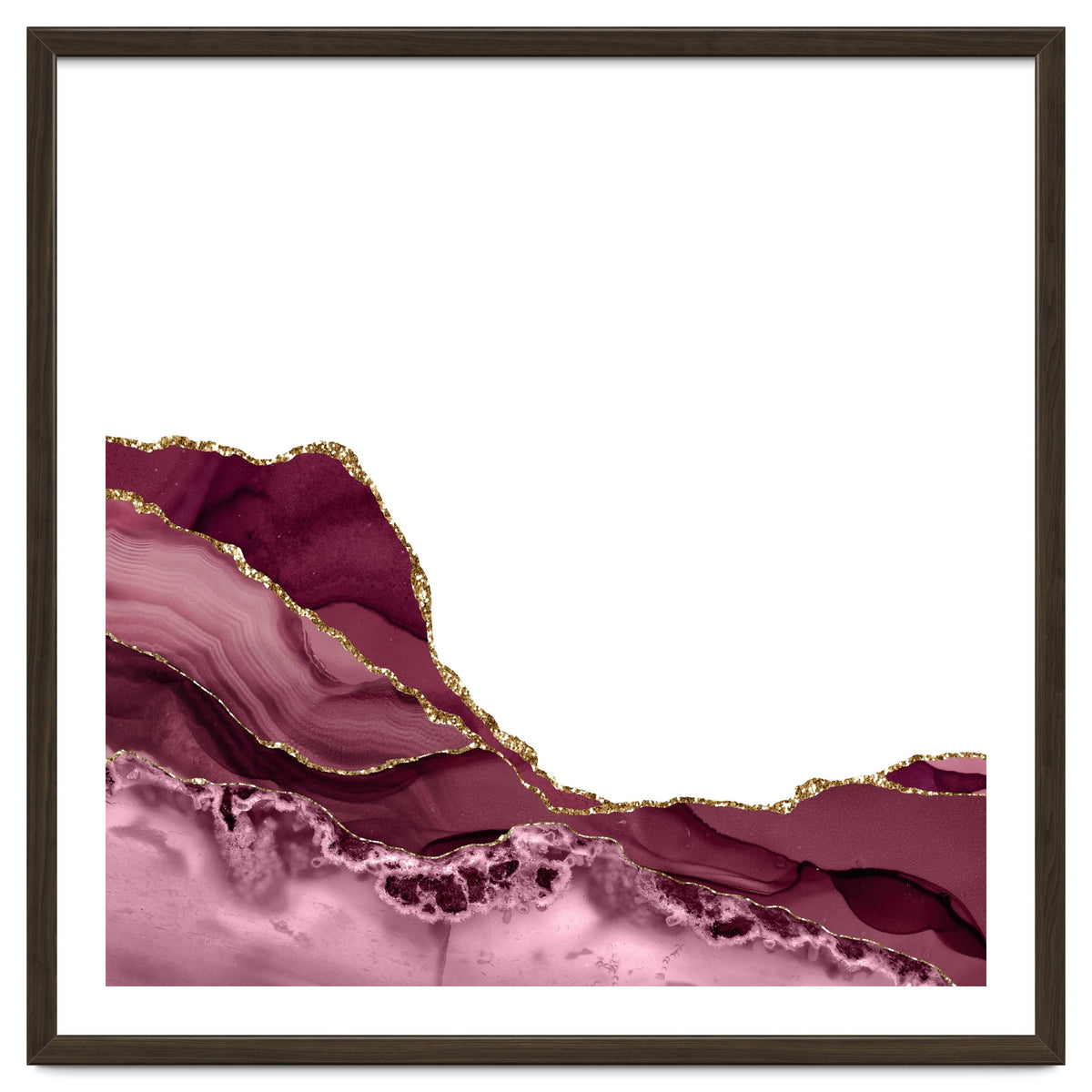 Burgundy & Gold Agate Texture 23