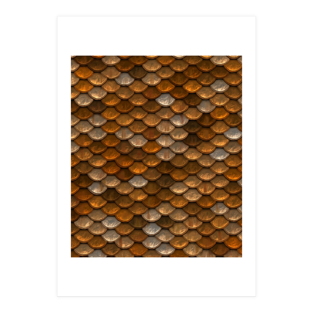 Transforming Into A Golden Mermaid (Print Only)