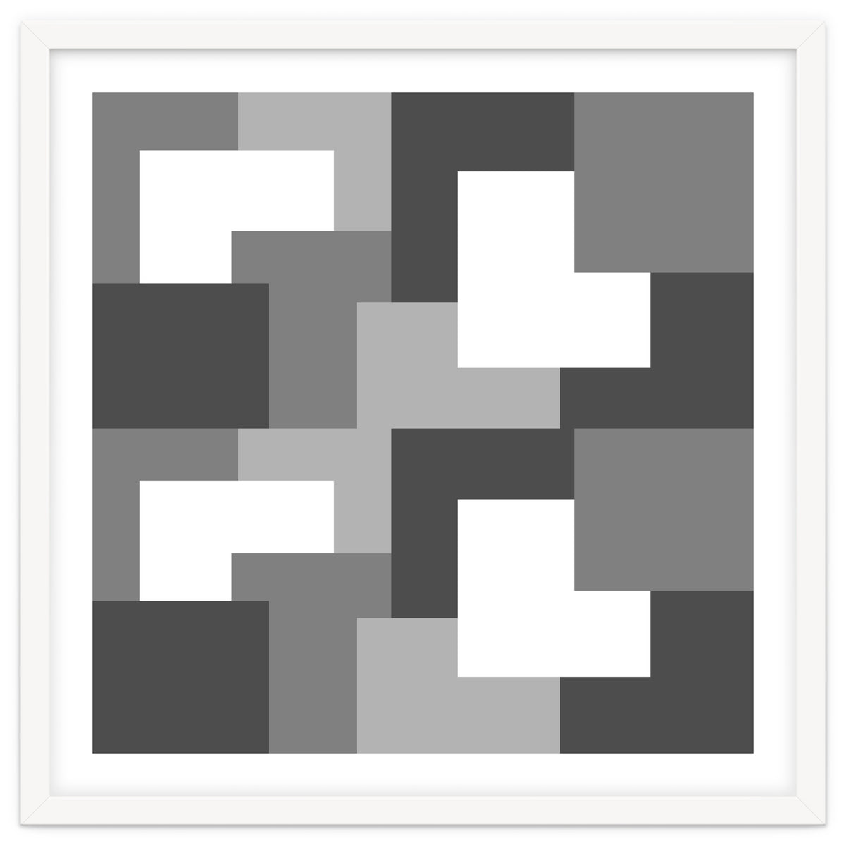 Grey Abstract Square Tiles