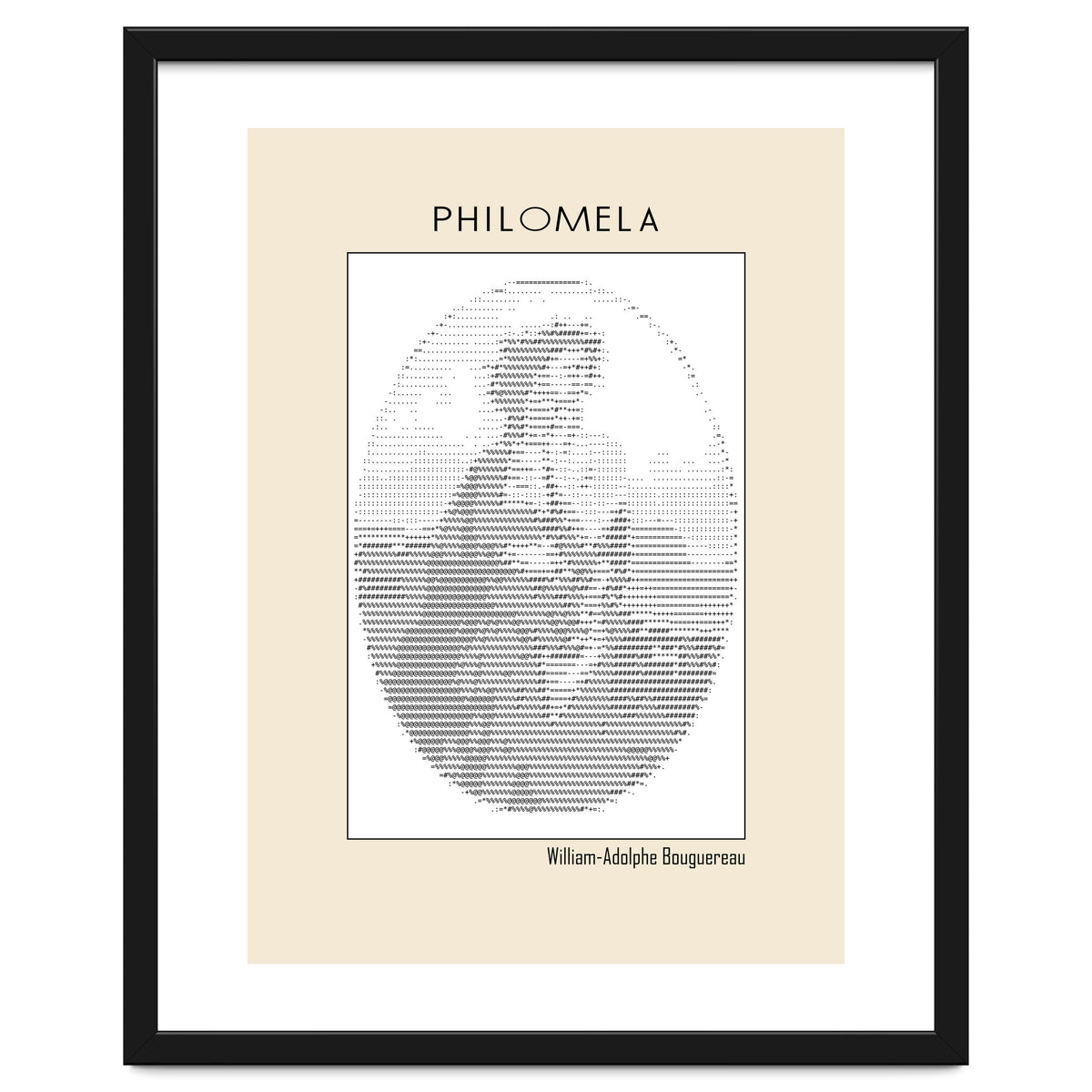 Philomela – William Adolphe Bouguereau (1861) – Ascii Art