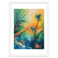 Abstract Botanical Forest Landscape