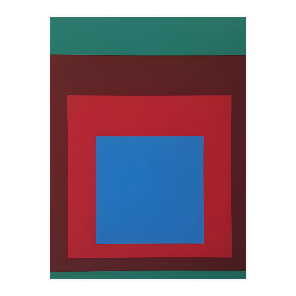 Josef Albers - HOMAGE TO THE SQUARE: Green, Red, Blue (Print Only)