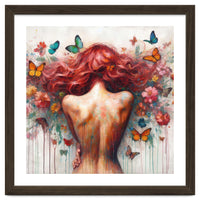 Wild Red Hair Butterfly Back