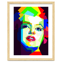 Marilyn Monroe Colorful Illustration Pop Art WPAP