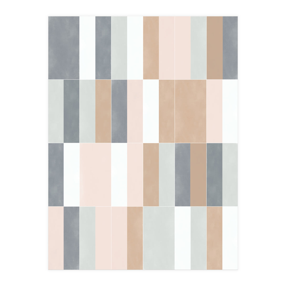 Muted Pastel Tiles 02 (Print Only)