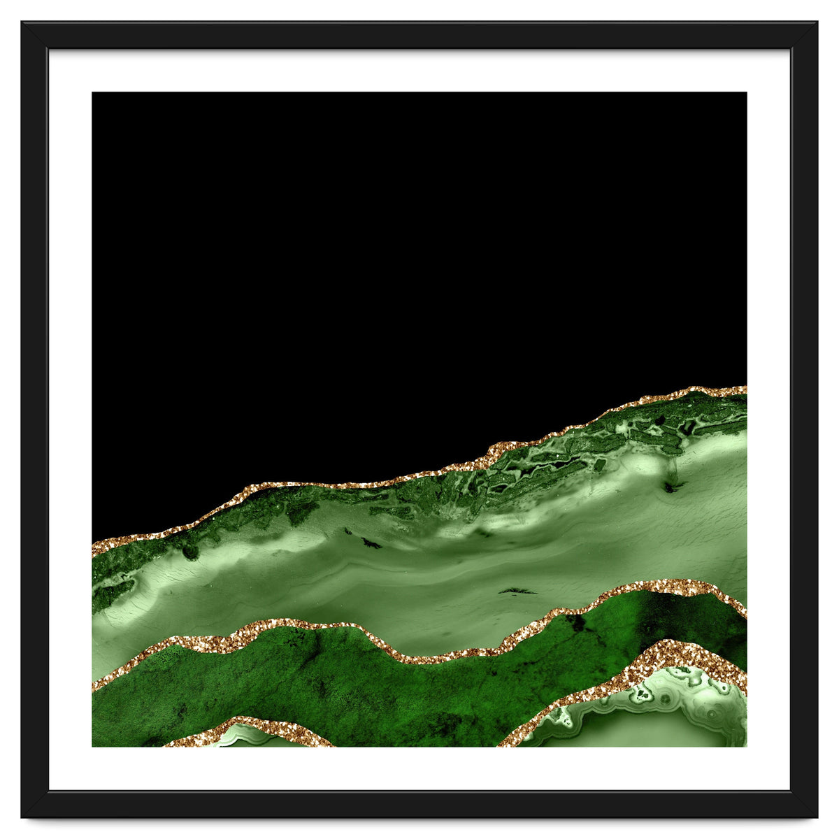 Green & Gold Agate Texture 17